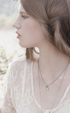 Marjoram Necklace - Bright Silver